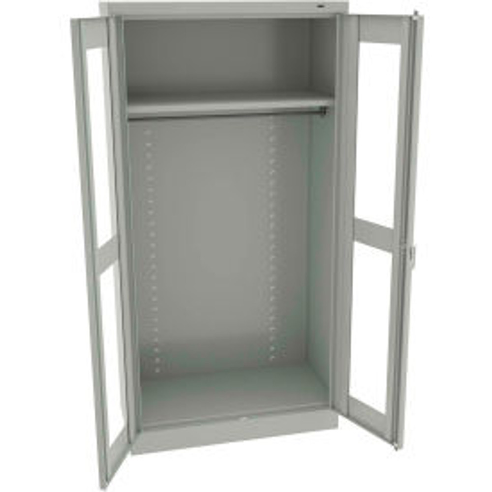 Tennsco Corp Tennsco C-Thru Standard Wardrobe Cabinet CVD1471-LGY - Unassembled 36""W X 18""D X 72""H Light Grey p/n CVD1471-LGY