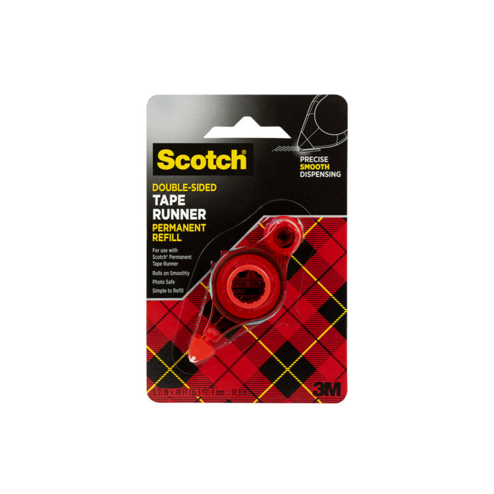 3M CO Scotch 6055R  Double-Sided Tape Runner Permanent Refill, 1/3in x 49ft