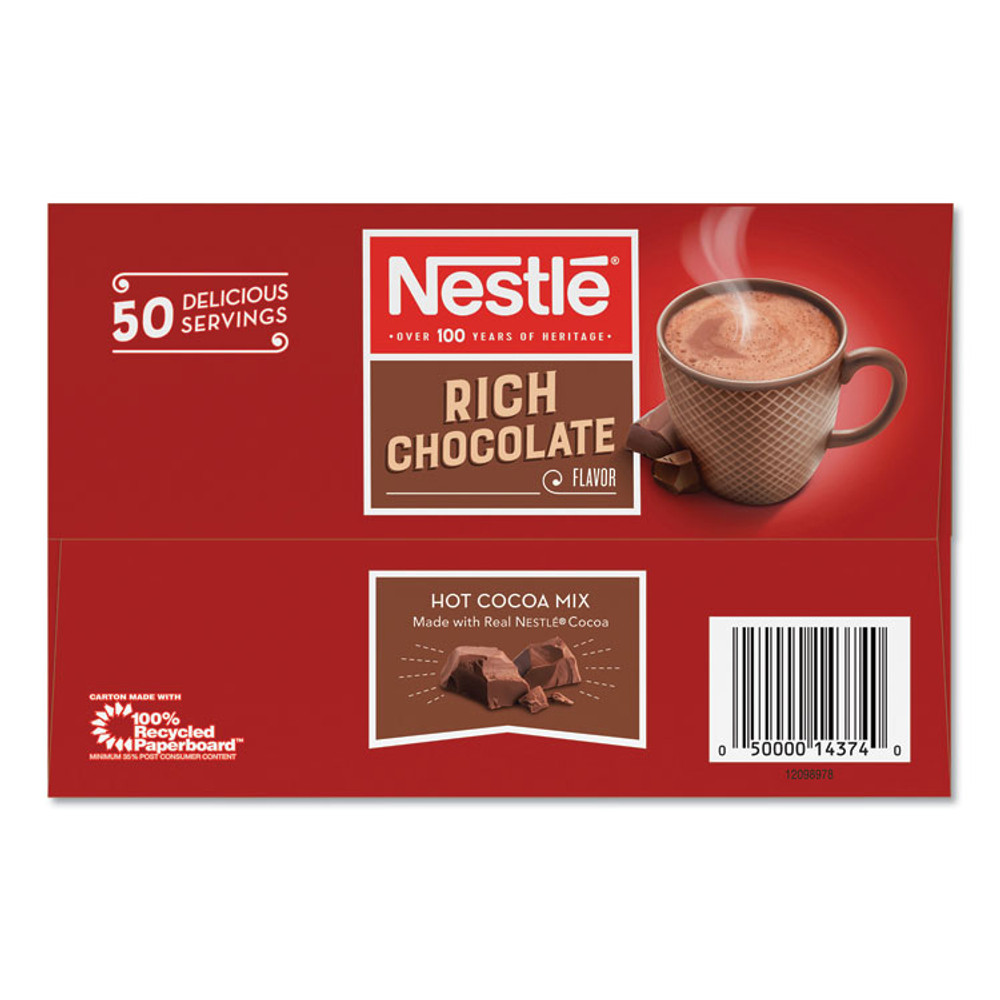 NESTLE Nestlé® 25485CT Hot Cocoa Mix, Rich Chocolate, 0.71 oz Packets, 50/Box, 6 Box/Carton