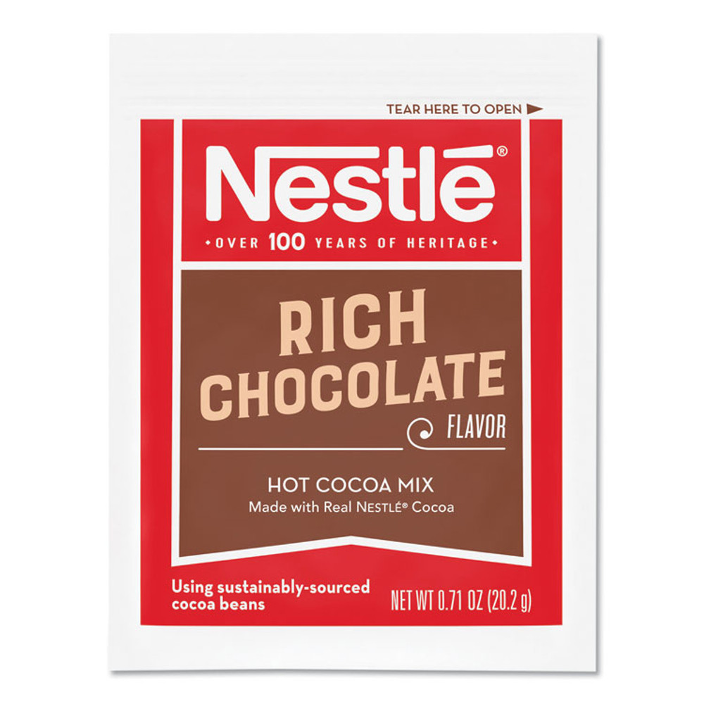 NESTLE Nestlé® 25485CT Hot Cocoa Mix, Rich Chocolate, 0.71 oz Packets, 50/Box, 6 Box/Carton