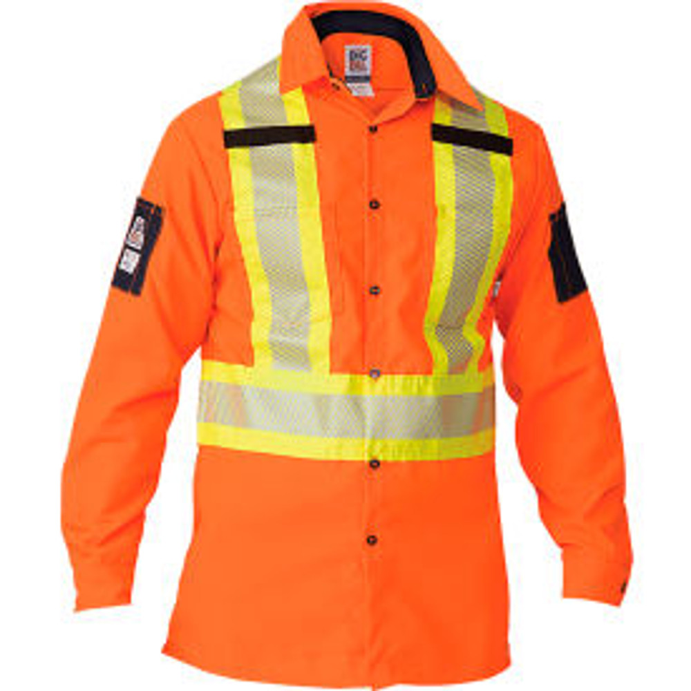 CODET NEWPORT CORP Big Bill High-Vis Long Sleeve Shirt Tear and Rip Resistant XL Tall Orange p/n 144HVP-T-ORA-XL