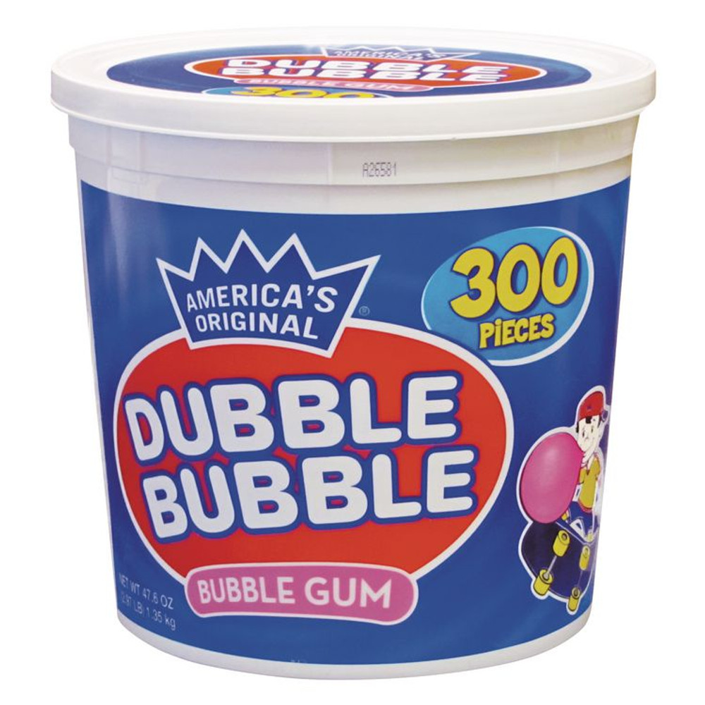 TOOTSIE ROLL INDUSTRIES Dubble Bubble 16403 Bubble Gum, Original Pink, 300/Tub