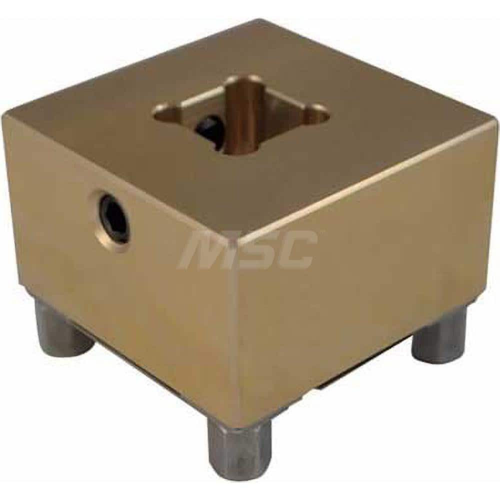 Rapid Holding Systems RHS-E4320B2.5-1 EDM Electrode Holders; Maximum Electrode Size (mm): 25 ; Electrode Shape Compatibility: Square/Round ; Flushing Duct: Yes ; With Plate: Yes ; Hardened: Yes