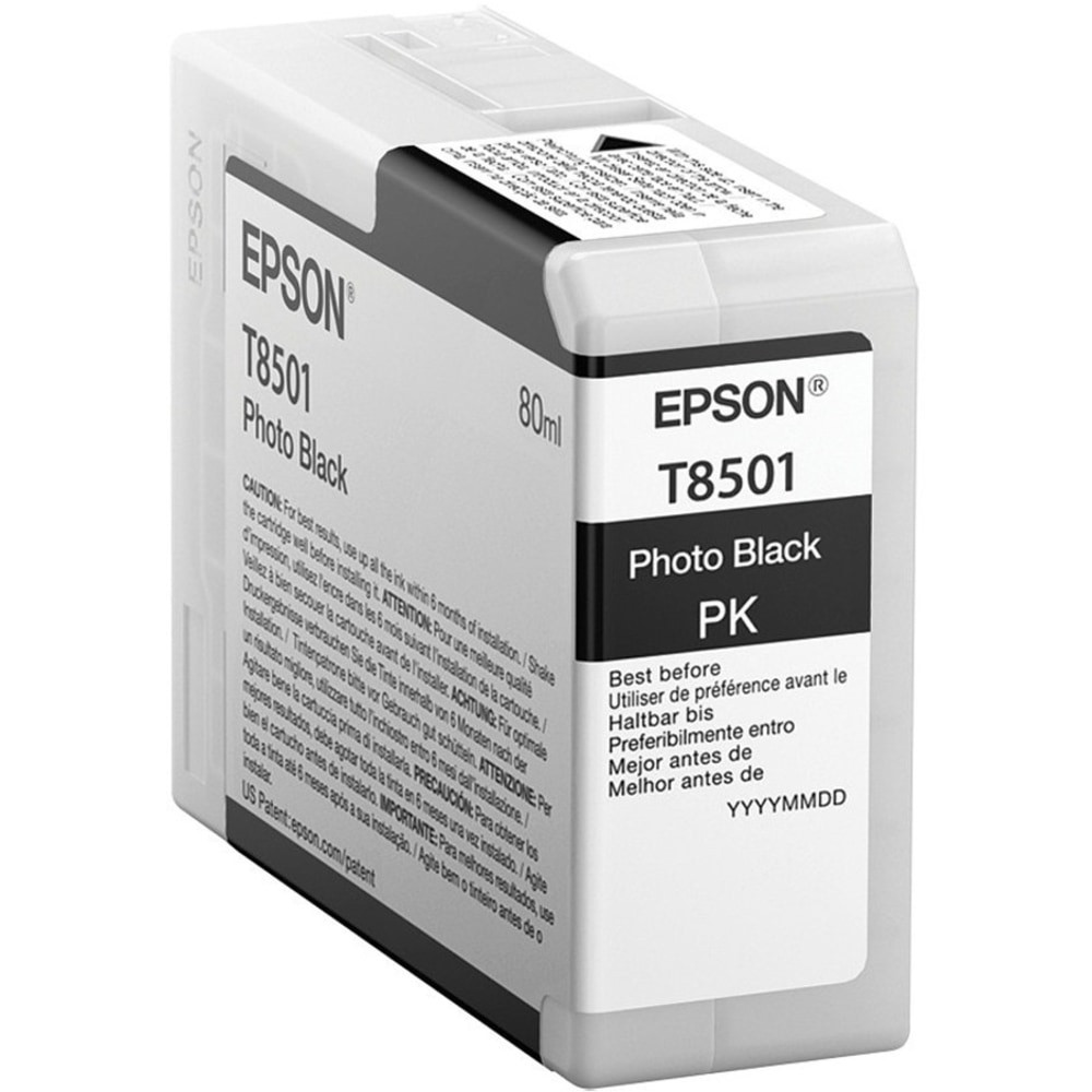 Compatible Epson models: SureColor:  P800.  .    Utilizes inkjet print technology for maximum printing efficiency with added productivity  Features Photo Black print color to better suit your requirements with maximum efficiency  80 mL ink volume for your convenience and efficient usage  Provides longevity with added printing efficiency to better meet your requirements  Recycling solution - designed to encourage recycling, helping you divert materials from landfill.