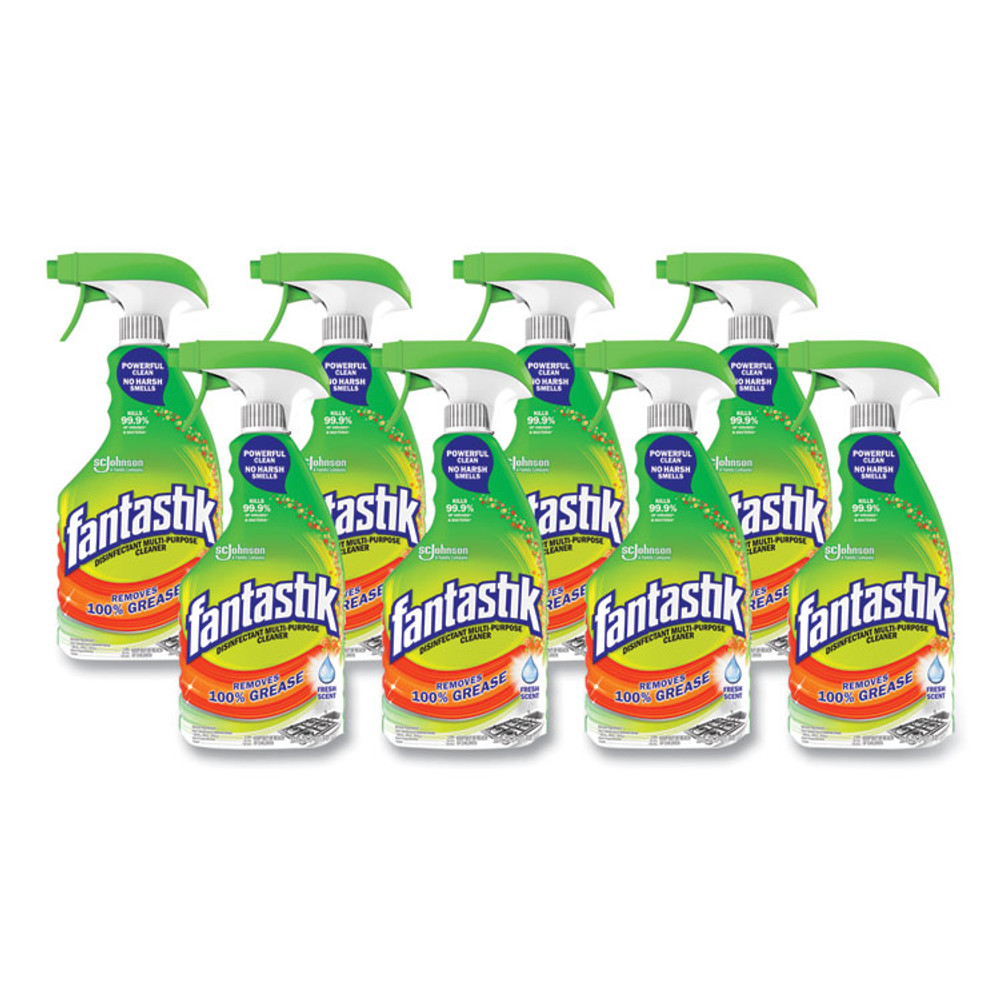 SC JOHNSON Fantastik® 306387 Disinfectant Multi-Purpose Cleaner Fresh Scent, 32 oz Spray Bottle, 8/Carton