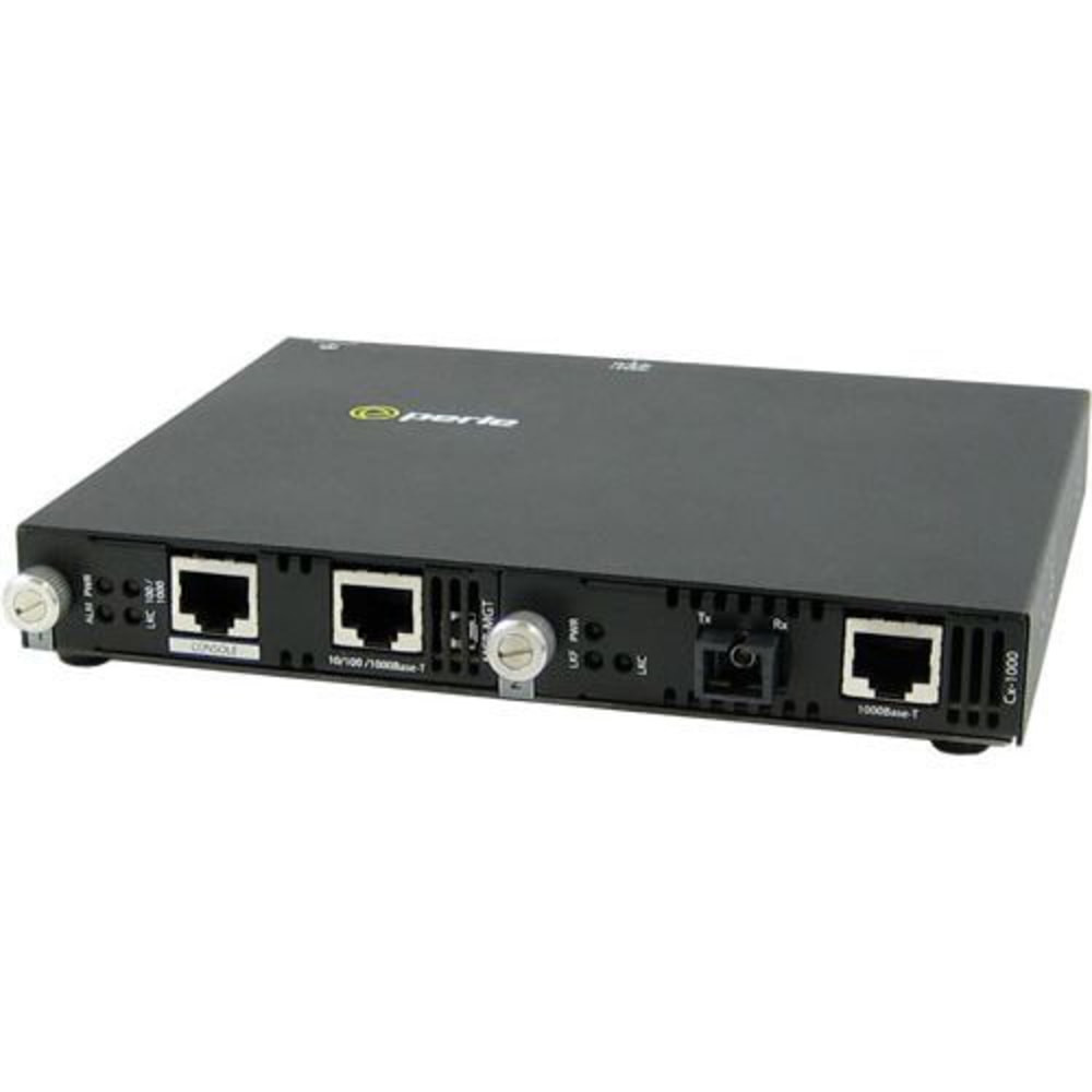 PERLE SYSTEMS 05070814 Perle SMI-1110-S1SC20U Media Converter - 2 x Network (RJ-45) - 1 x SC Ports - Management Port - 10/100/1000Base-T, 1000Base-BX - Rail-mountable, Rack-mountable, Wall Mountable