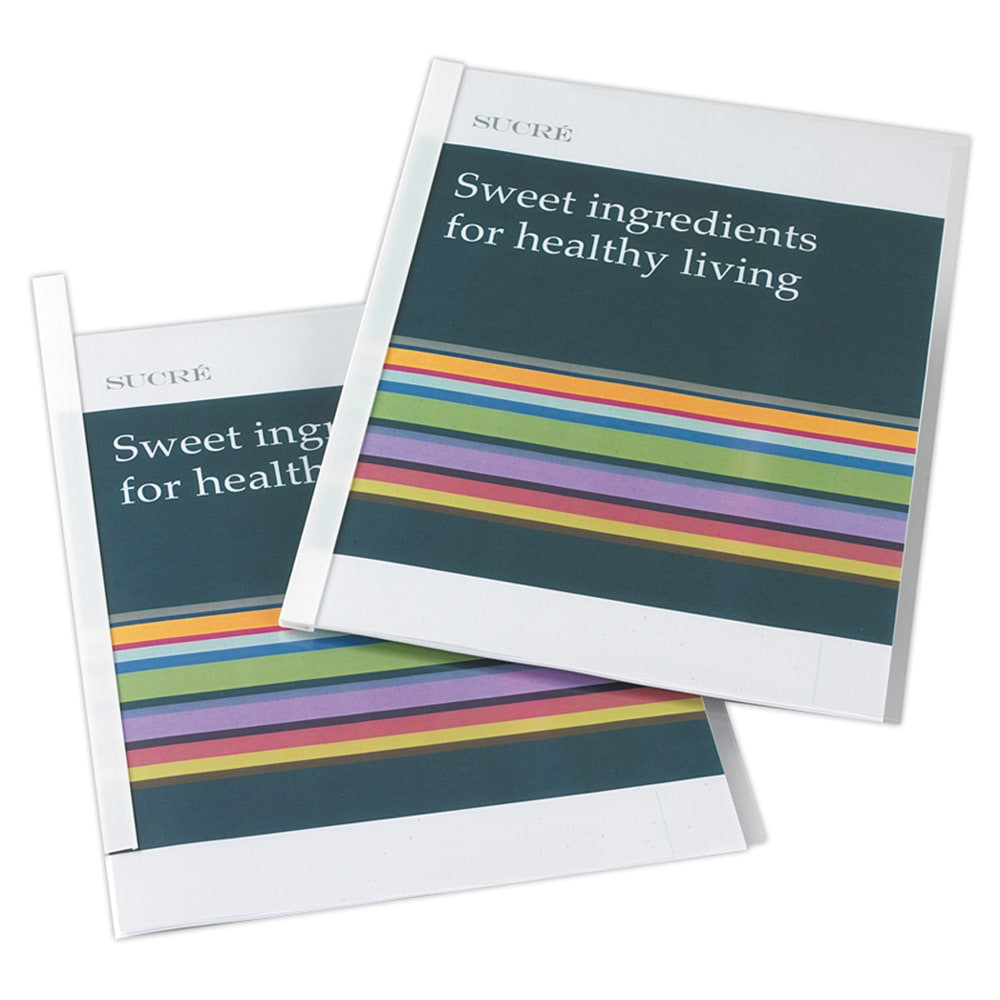 OFFICE DEPOT 78481  Brand Sliding Bar Report Covers, Clear/White, Pack Of 100