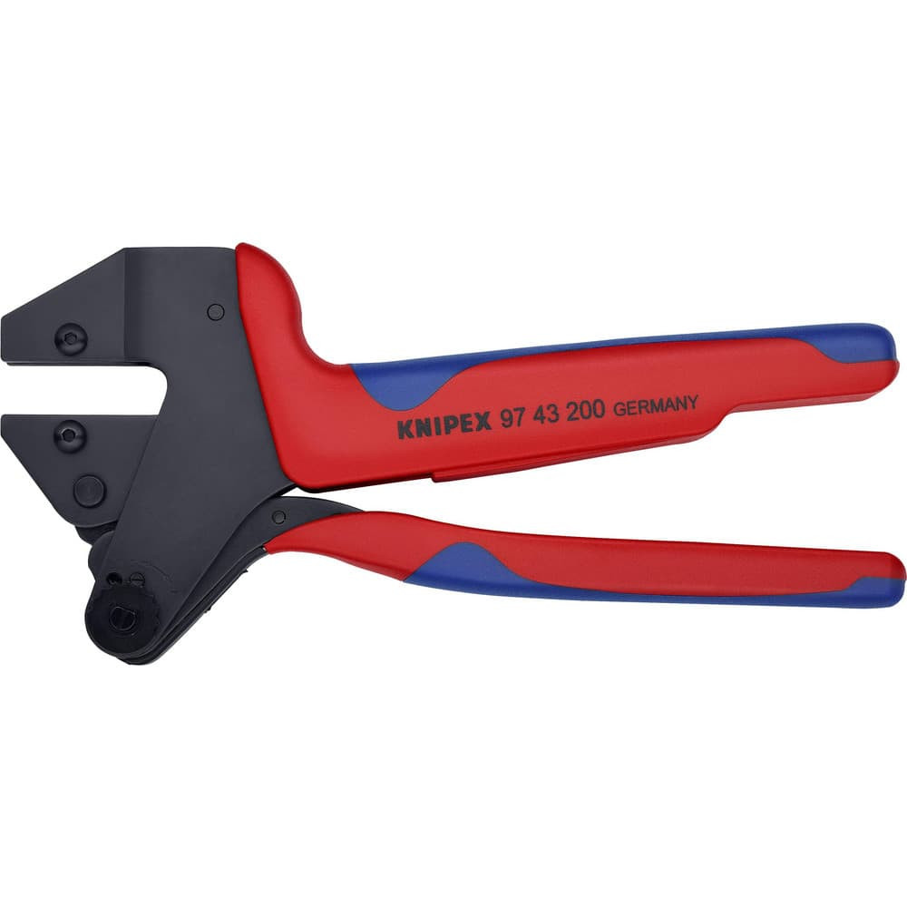 Knipex 97 43 200 A Crimpers; Handle Style: Comfort Grip ; Crimper Type: Crimping Pliers ; Maximum Wire Gauge: 32 ; Handle Material: Comfort Grip ; Jaw Depth: 3-3/4 (Inch)