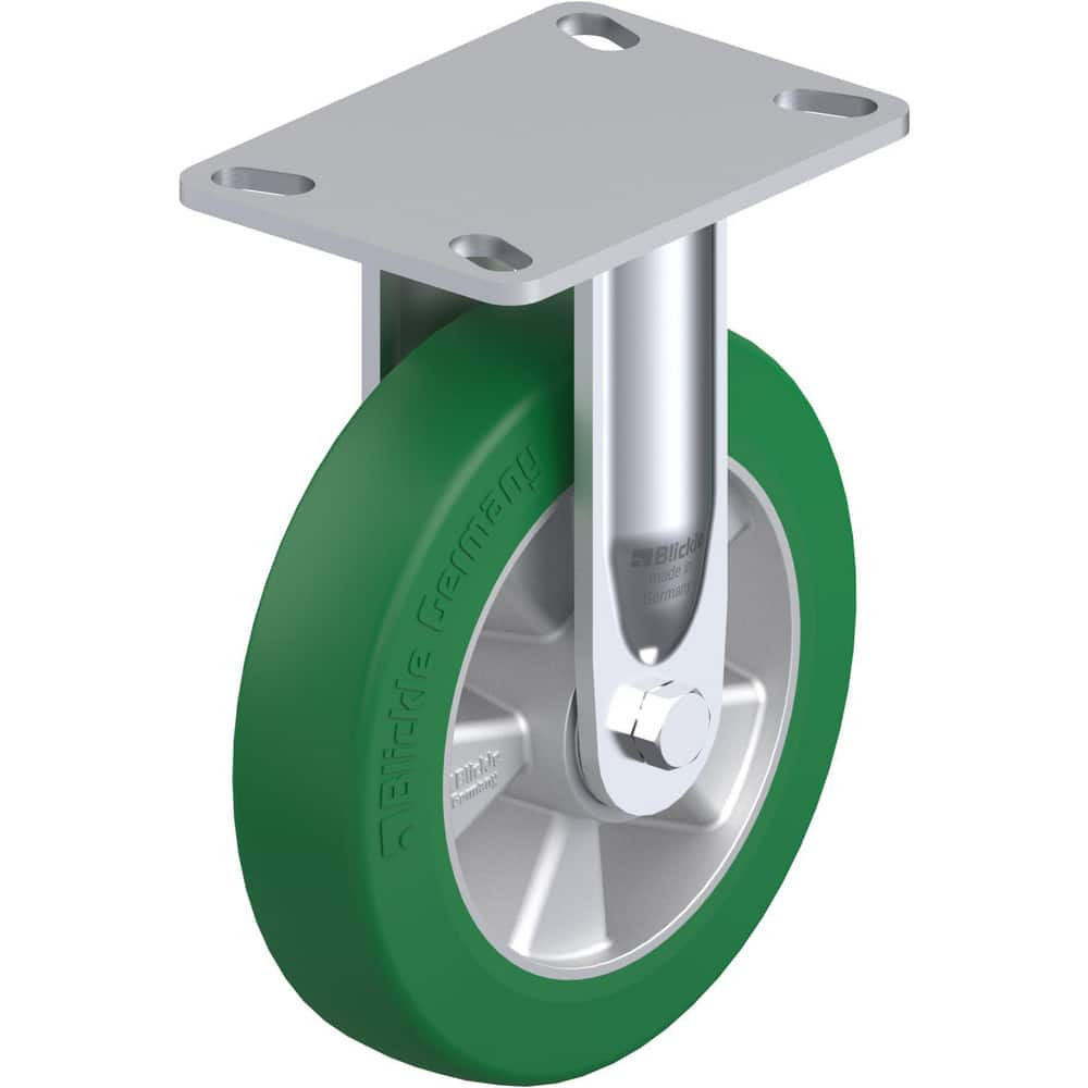 Blickle 910088 Top Plate Casters; Mount Type: Plate ; Number of Wheels: 1.000 ; Wheel Diameter (Inch): 5 ; Wheel Material: Polyurethane ; Wheel Width (Inch): 1-9/16 ; Wheel Color: Dark Gray