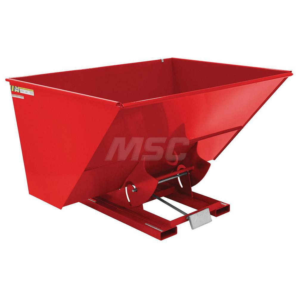 Vestil D-300-HD-SR Stationary Tilt Hopper: 6,000 lb Capacity, 82" Wide, 68.63" Long, 51.8125" High