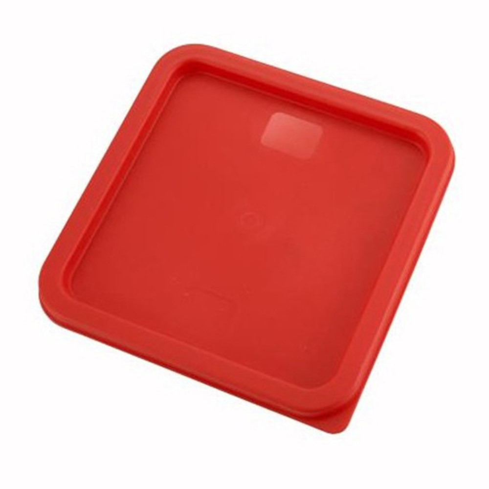 WINCO PECC-68  Square Cover For 6- And 8-Qt Food Containers, 9in x 9in, Red
