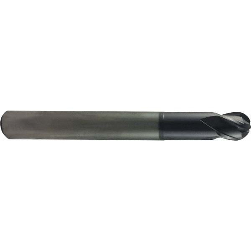 Regal Cutting Tools 090067RM Ball End Mill: 0.25" Dia, 0.25" LOC, 4 Flute, Solid Carbide