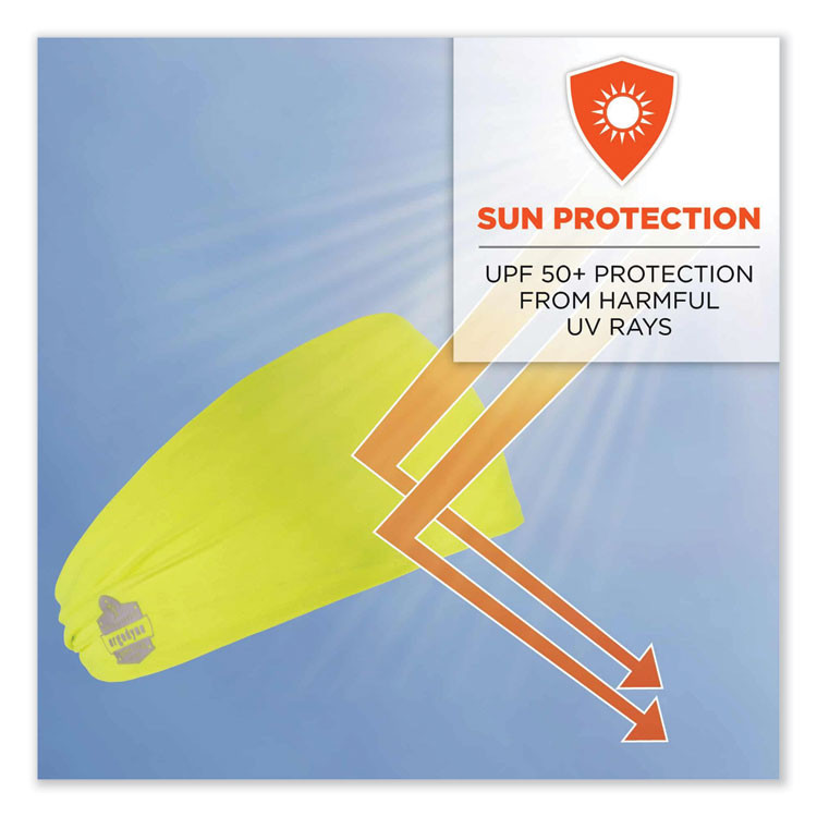 TENACIOUS HOLDINGS, INC. ergodyne® 12703 Chill-Its 6634 Performance Knit Cooling Headband, Polyester/Spandex, One Size Fits Most, Lime