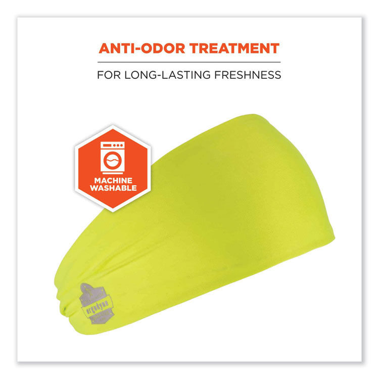 TENACIOUS HOLDINGS, INC. ergodyne® 12703 Chill-Its 6634 Performance Knit Cooling Headband, Polyester/Spandex, One Size Fits Most, Lime