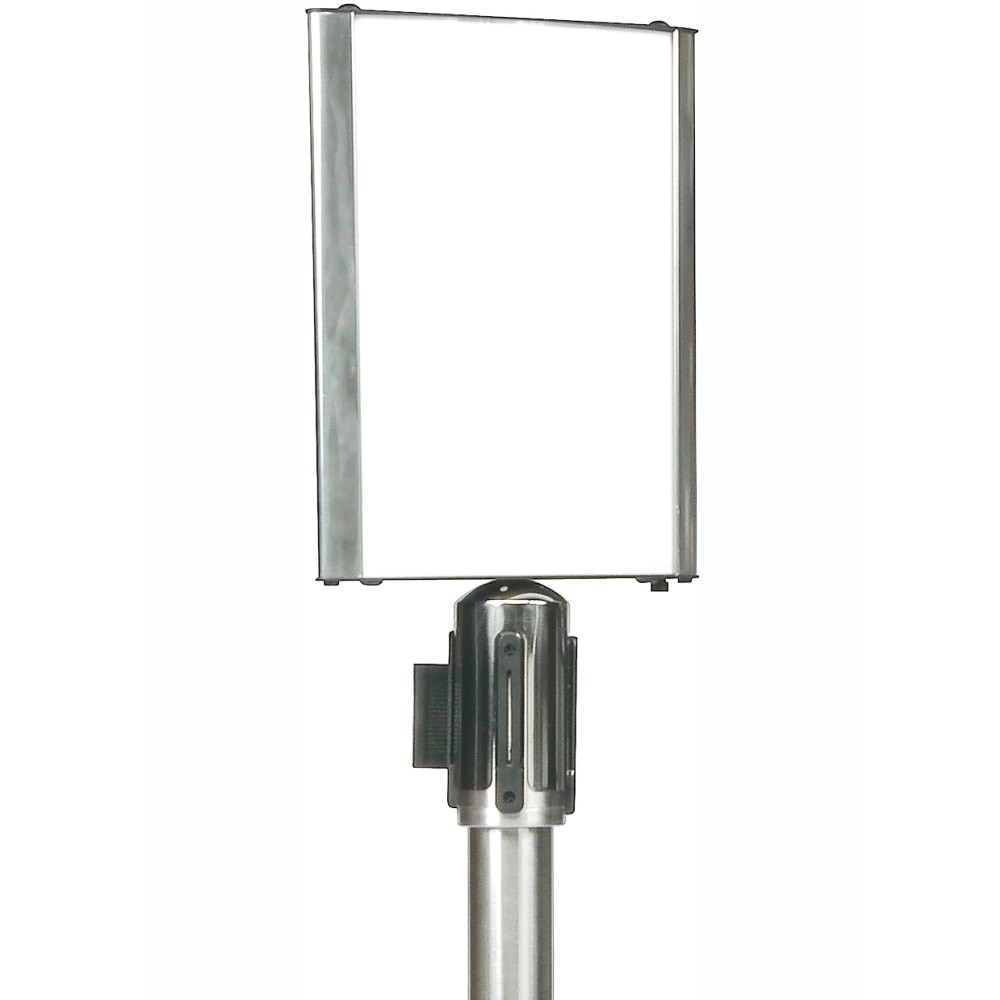 CENTRAL SPECIALTIES CO. CSL 5547  Double-Sided Sign Holder For 9ft Stanchion, 10in x 12in, Silver