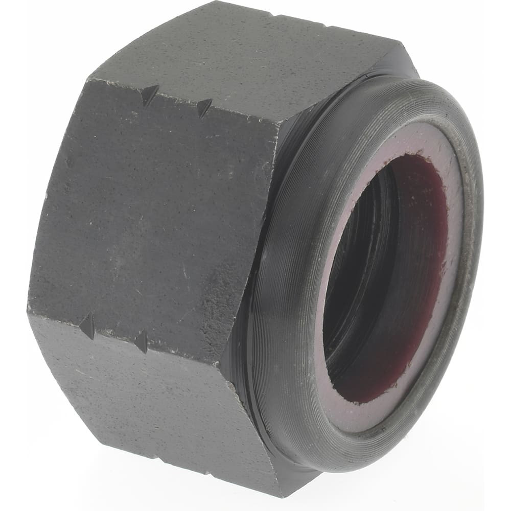 Value Collection 39631 Hex Lock Nut: Insert, Nylon Insert, 1-1/8-7, Grade 8 Steel, Uncoated