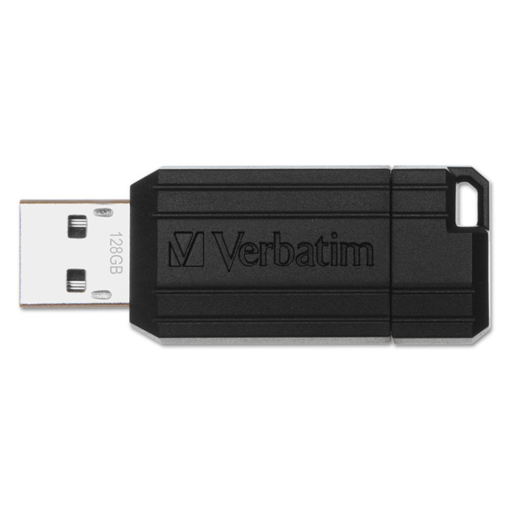 VERBATIM CORPORATION 49063 PinStripe USB 2.0 Flash Drive, 16 GB, Black