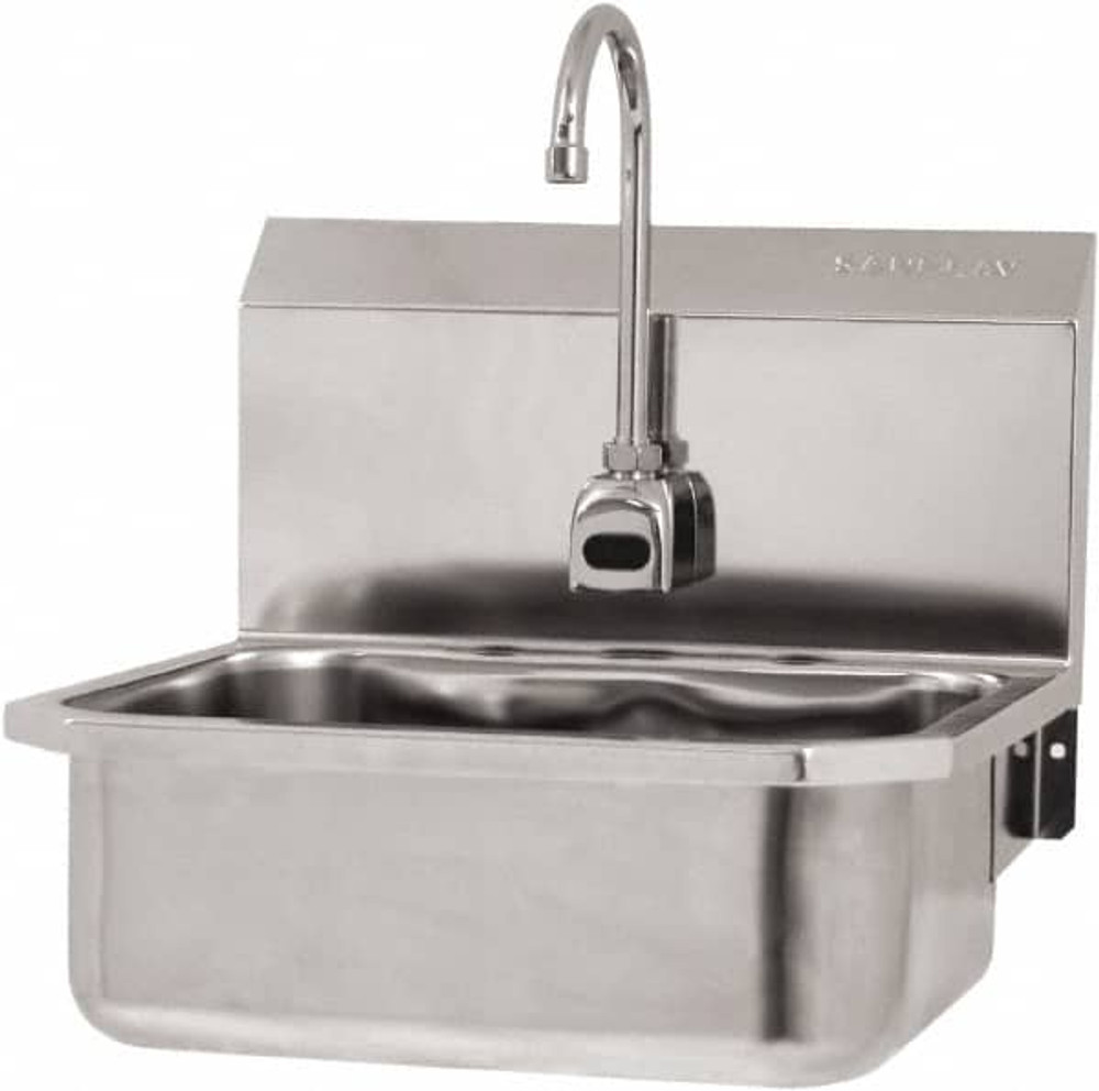 SANI-LAV ESB2-505L-0.5 Hand Sink: Wall Mount, Electronic Faucet, 304 Stainless Steel