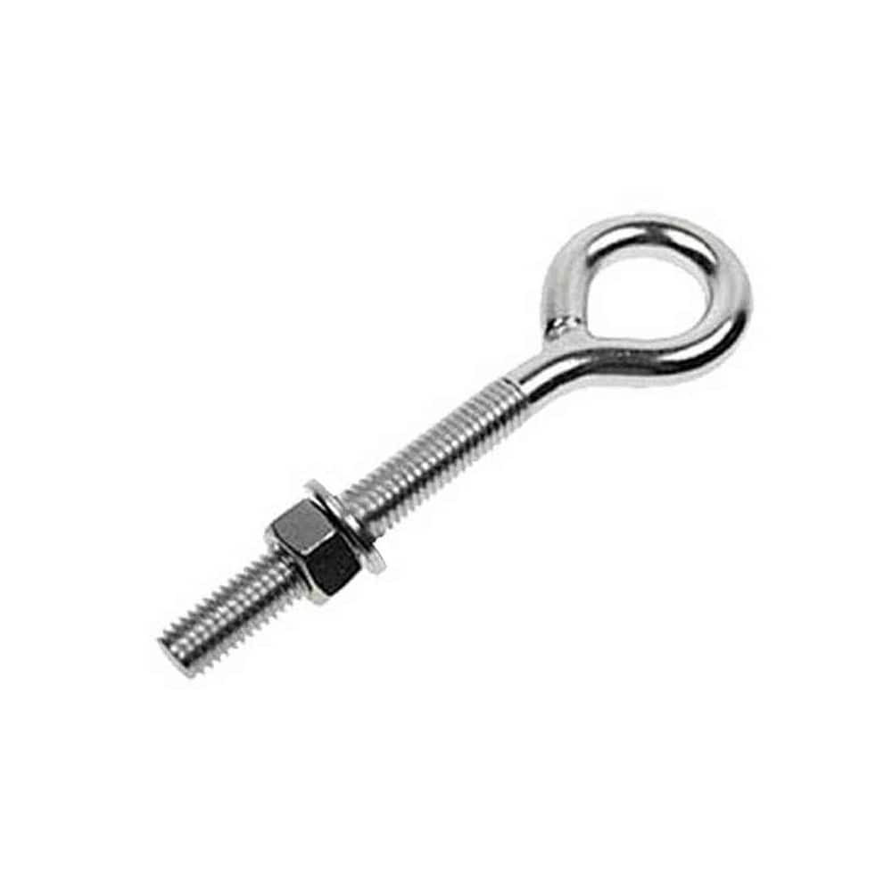 US Cargo Control GVEB12X3-14 Fixed Lifting Eye Bolt: Without Shoulder, 2,600 lb Capacity, 1/2 Thread, Steel