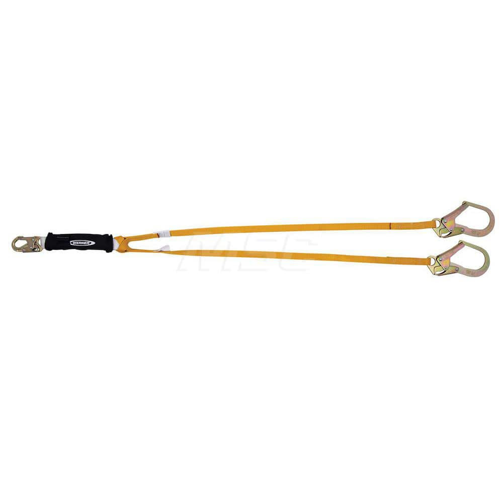 Werner C411100 Lanyards & Lifelines; Load Capacity: 5000lb ; Construction Type: Webbing ; Harness Type: Ladder Climbing ; Lanyard End Connection: Snap Hook ; Anchorage End Connection: Snap Hook ; Length Ft.: 6.00