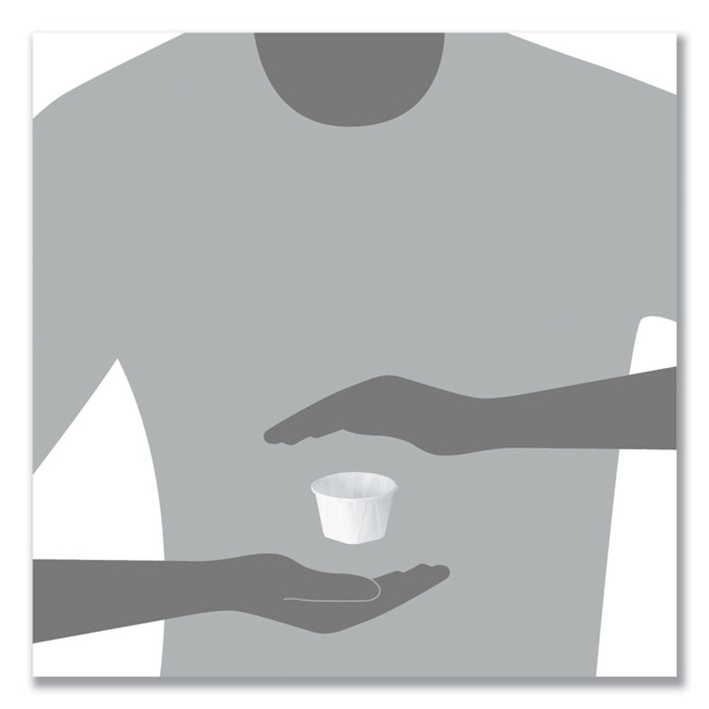 DART SOLO® 325 Paper Portion Cups, 3.25 oz, White, 250/Bag, 20 Bags/Carton
