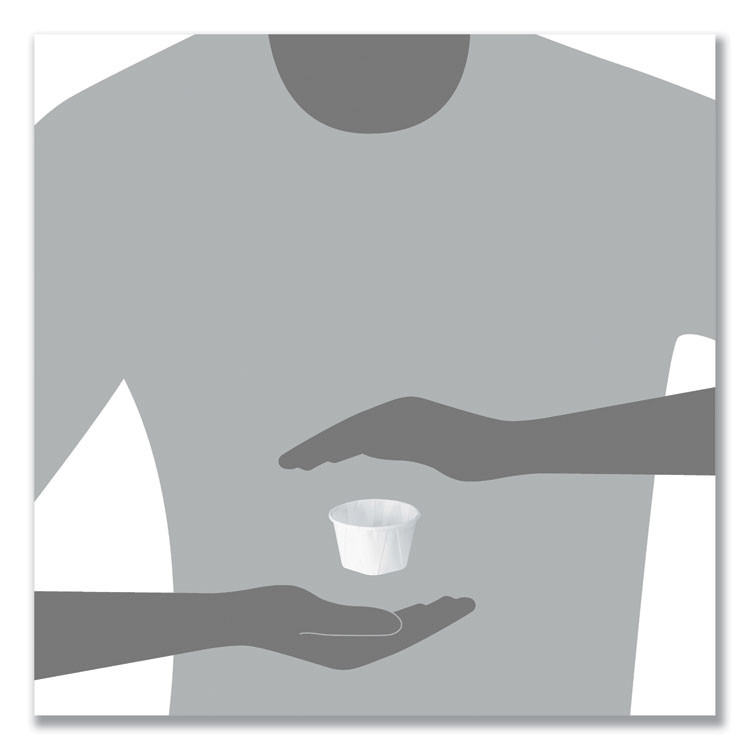 DART SOLO® 325 Paper Portion Cups, 3.25 oz, White, 250/Bag, 20 Bags/Carton