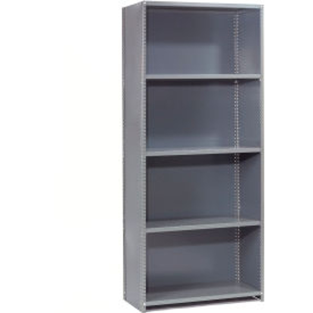 Global Industrial™ 5 Shelf 20 Ga Closed Steel Shelving Starter 36""W x 18""D x 85""H Gray p/n 236195A