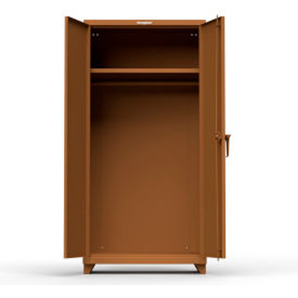 Strong Hold Products Stronghold Industrial Uniform Cabinet with Full Width Rod 36""W x 24""D x 75""H  Brown p/n 36-WR-241-L-RAL8008