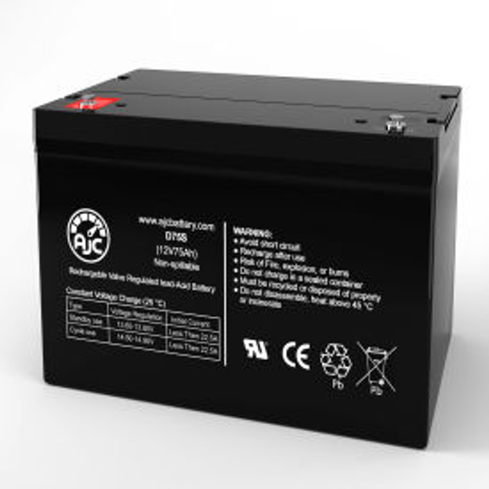 Battery Clerk LLC AJC® Toyo 6GFM65 Sealed Lead Acid Replacement Battery 75Ah 12V IT p/n AJC-D75S-IT-V-0-191044