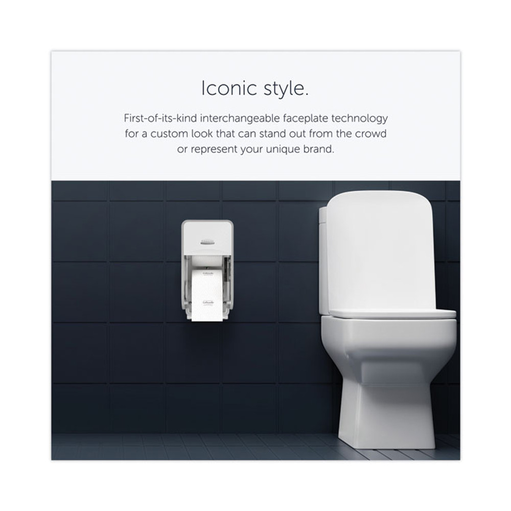 KIMBERLY CLARK Kimberly-Clark Professional* 58711 ICON Coreless Standard Roll Toilet Paper Dispenser, 7.18 x 13.37 x 7.06, White Mosaic