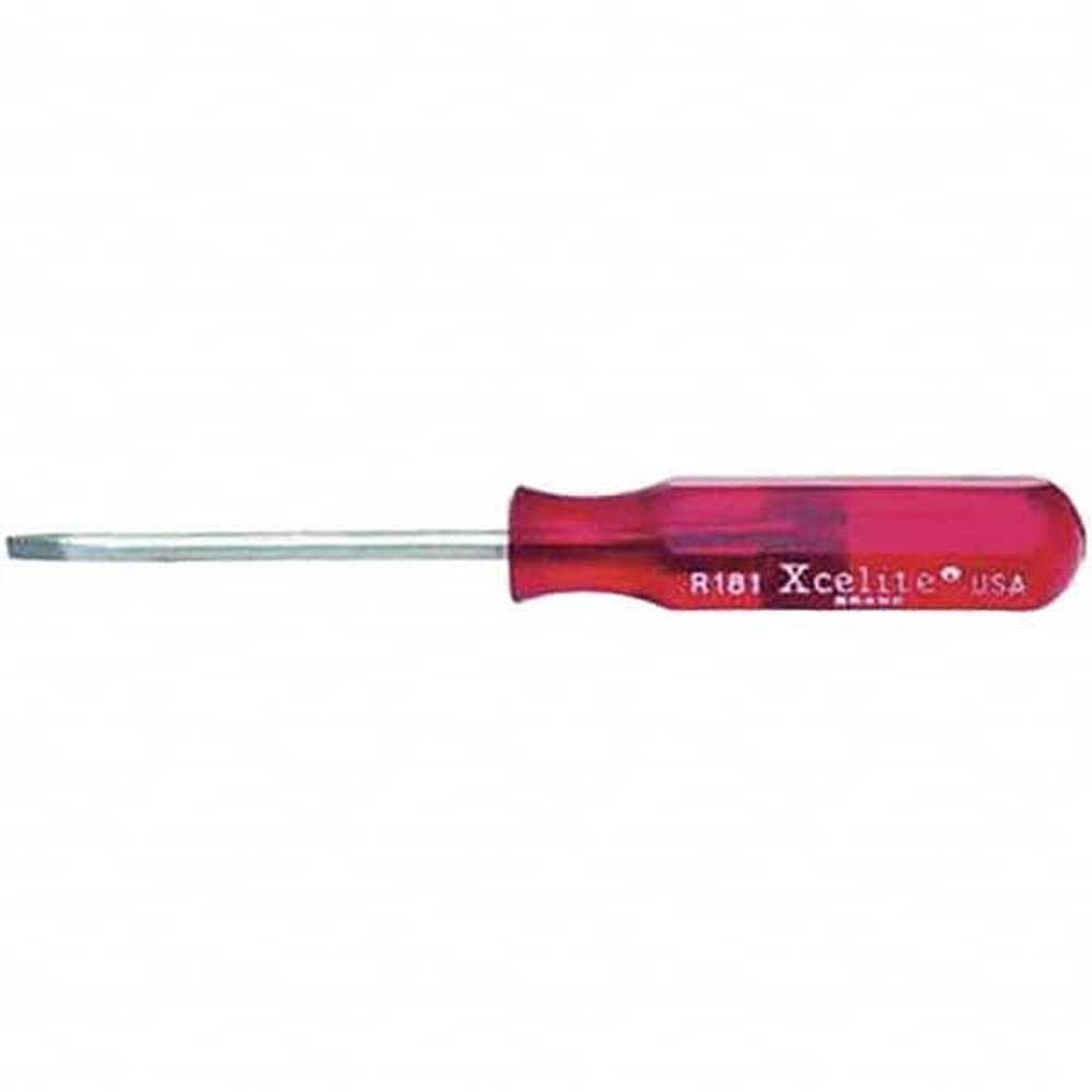 Xcelite R183N Slotted Screwdriver: 0.13" Width, 5-1/4" OAL