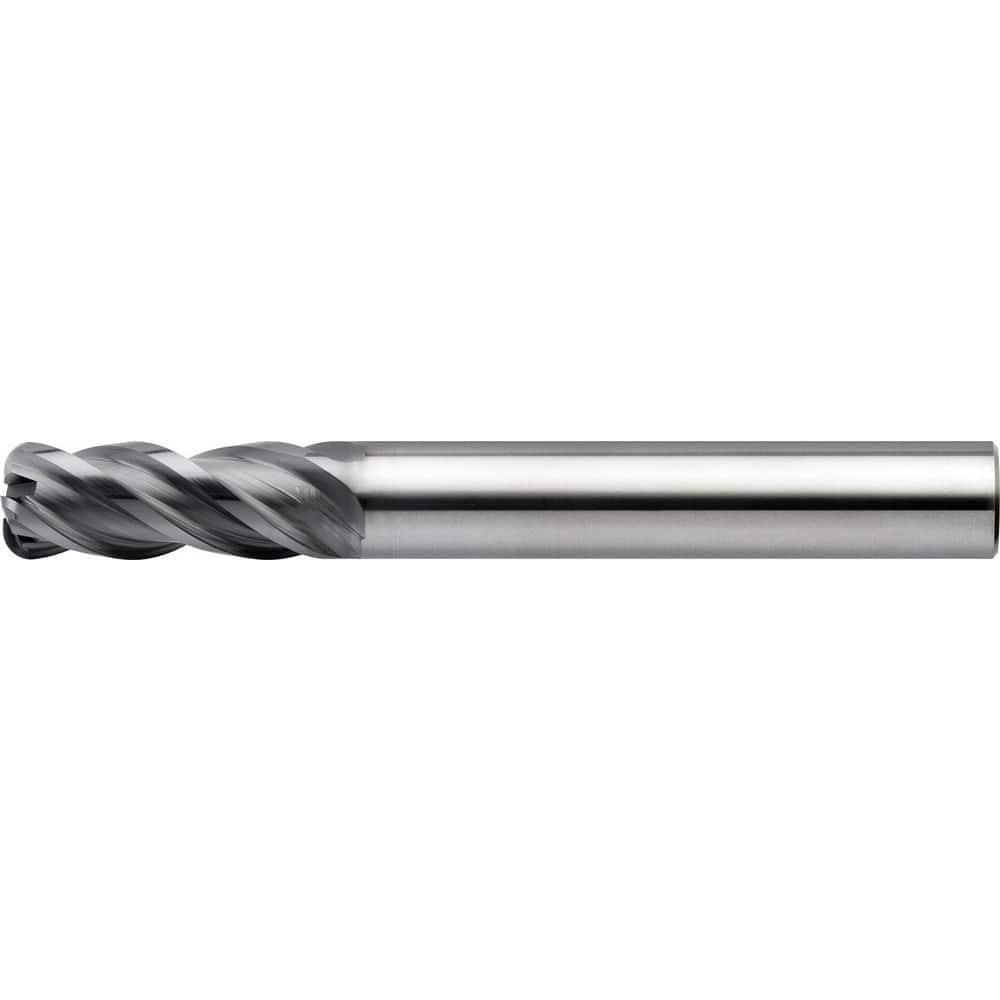 US Union Tool 2643059 Corner Radius End Mill: 8.00 mm Dia, 20.00 mm LOC, UT Coated, Corner Radius End, Centercutting Series CXERS