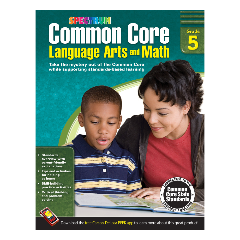 CARSON-DELLOSA PUBLISHING LLC 704505 Spectrum Common Core Language Arts And Math, Grade 5