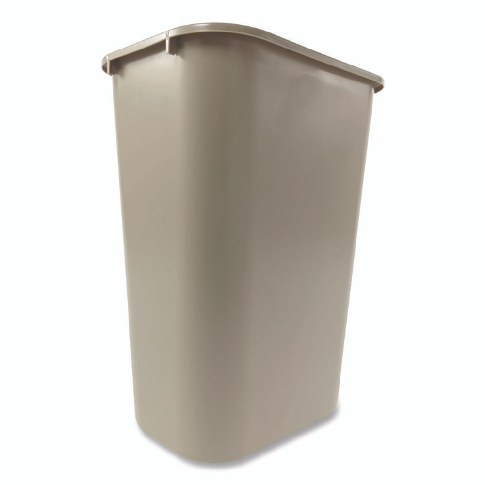 RUBBERMAID COMMERCIAL PROD. 295700BG Deskside Plastic Wastebasket, 10.25 gal, Plastic, Beige