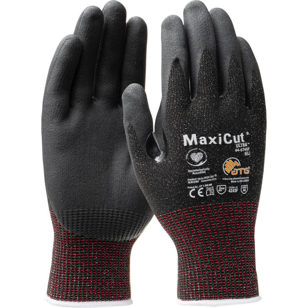 ATG 44-6745F/XL Cut & Puncture Resistant Gloves; Glove Type: Cut-Resistant ; Coating Coverage: Palm & Fingers ; Coating Material: Micro-Foam Nitrile ; Primary Material: Engineered Yarn ; Gender: Unisex ; Men's Size: X-Large