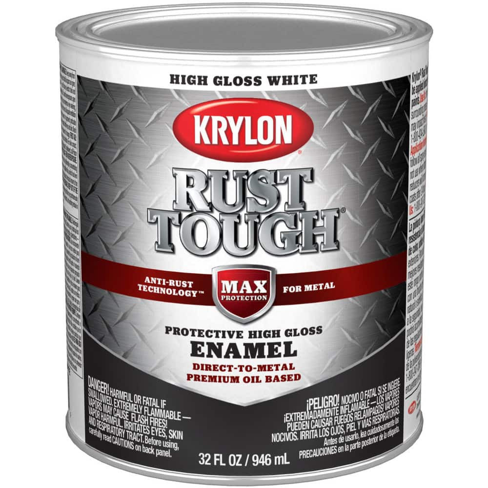 Krylon K09704008 Paints; Product Type: Brush-On; Anti-Rust ; Color Family: White ; Color: White ; Finish: Gloss ; Applicable Material: Metal; Aluminum; Steel ; Indoor/Outdoor: Indoor; Outdoor