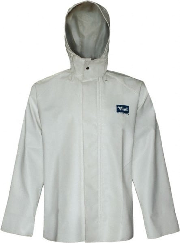 Viking 6125J-XL Rain Jacket: Size X-Large, White, Polyester