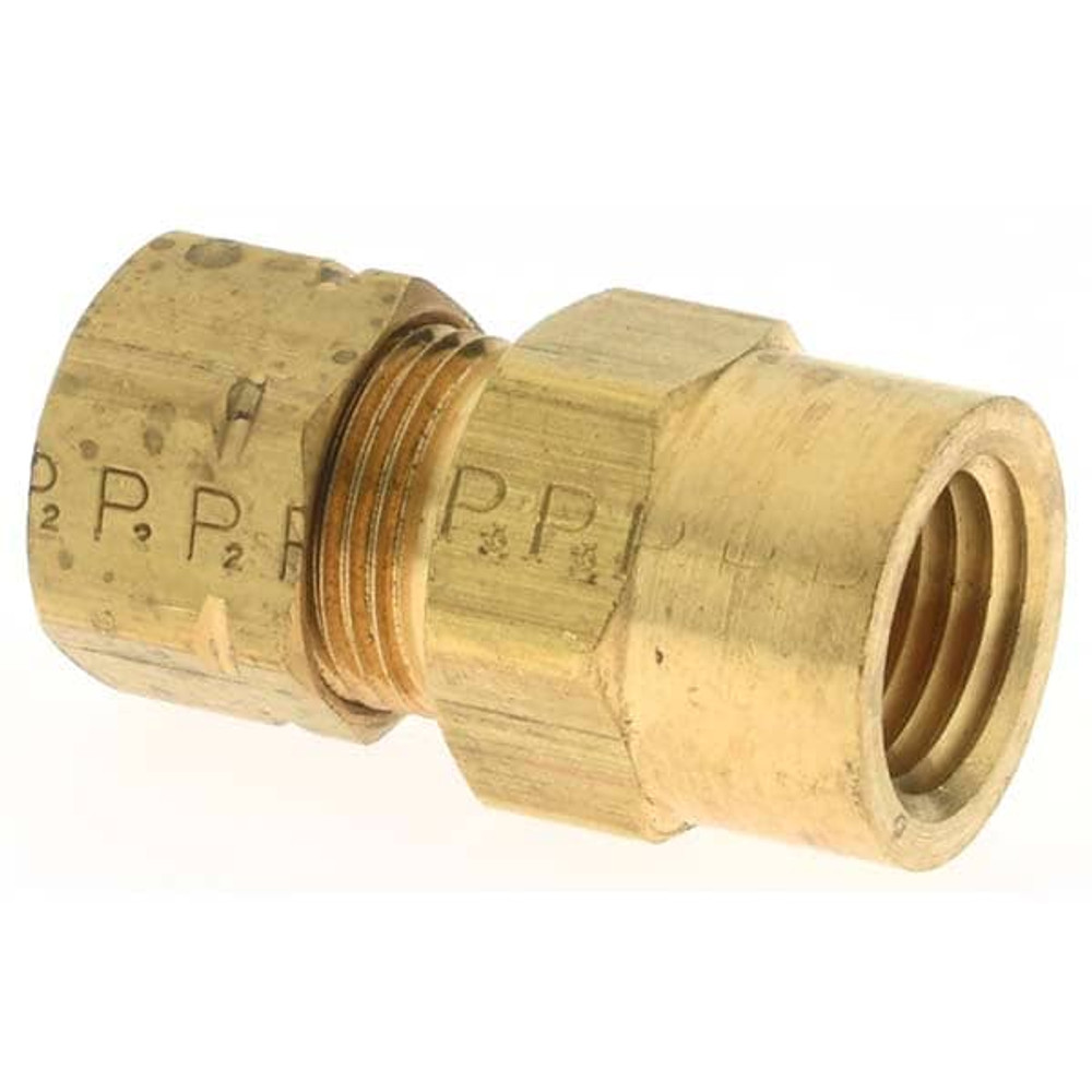 Parker PF-00317 Compression Tube Connector: 1/4-18" Thread, Compression x FNPT