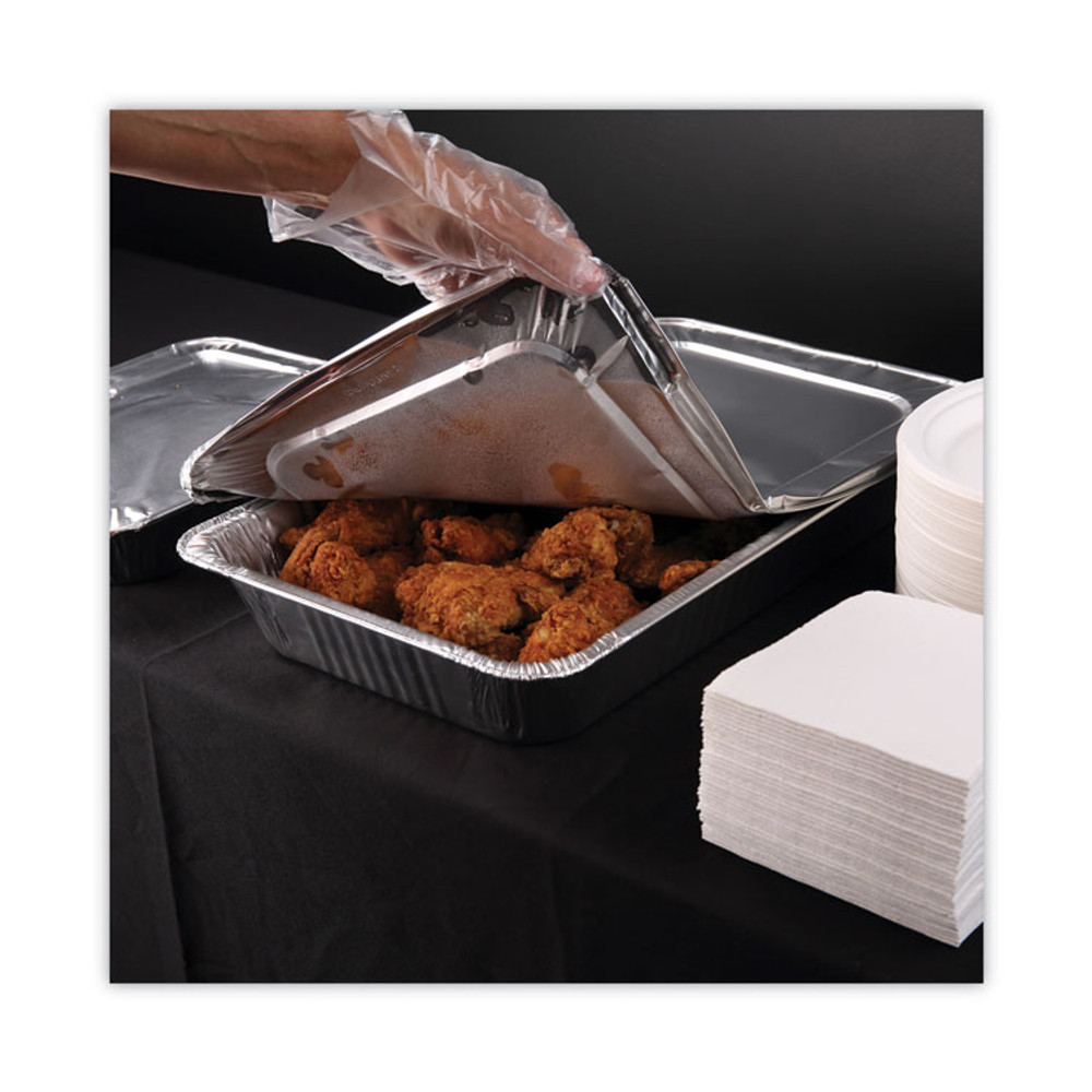 BOARDWALK STEAMFLDP Aluminum Steam Table Pans, Full-Size Deep, 620 Gauge, 3.19" Deep, 12.81 x 20.75, 50/Carton
