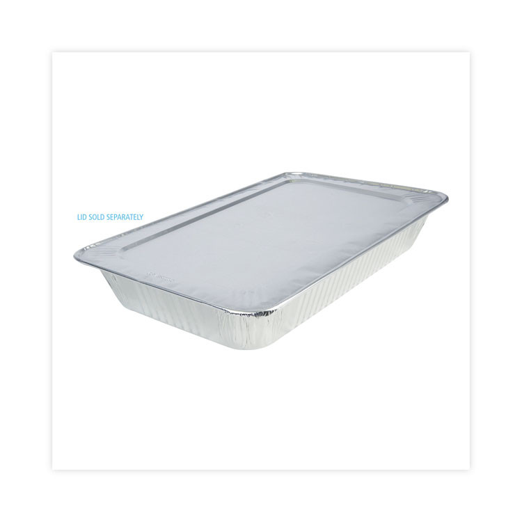 BOARDWALK STEAMFLDP Aluminum Steam Table Pans, Full-Size Deep, 620 Gauge, 3.19" Deep, 12.81 x 20.75, 50/Carton
