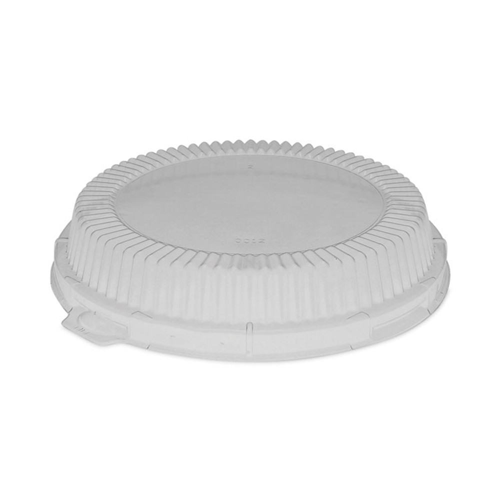 PACTIV EVERGREEN CORPORATION YCI800120000 ClearView Dome-Style Lid with Tabs, Fluted, 8.88 x 8.88 x 0.75, Clear, Plastic, 504/Carton
