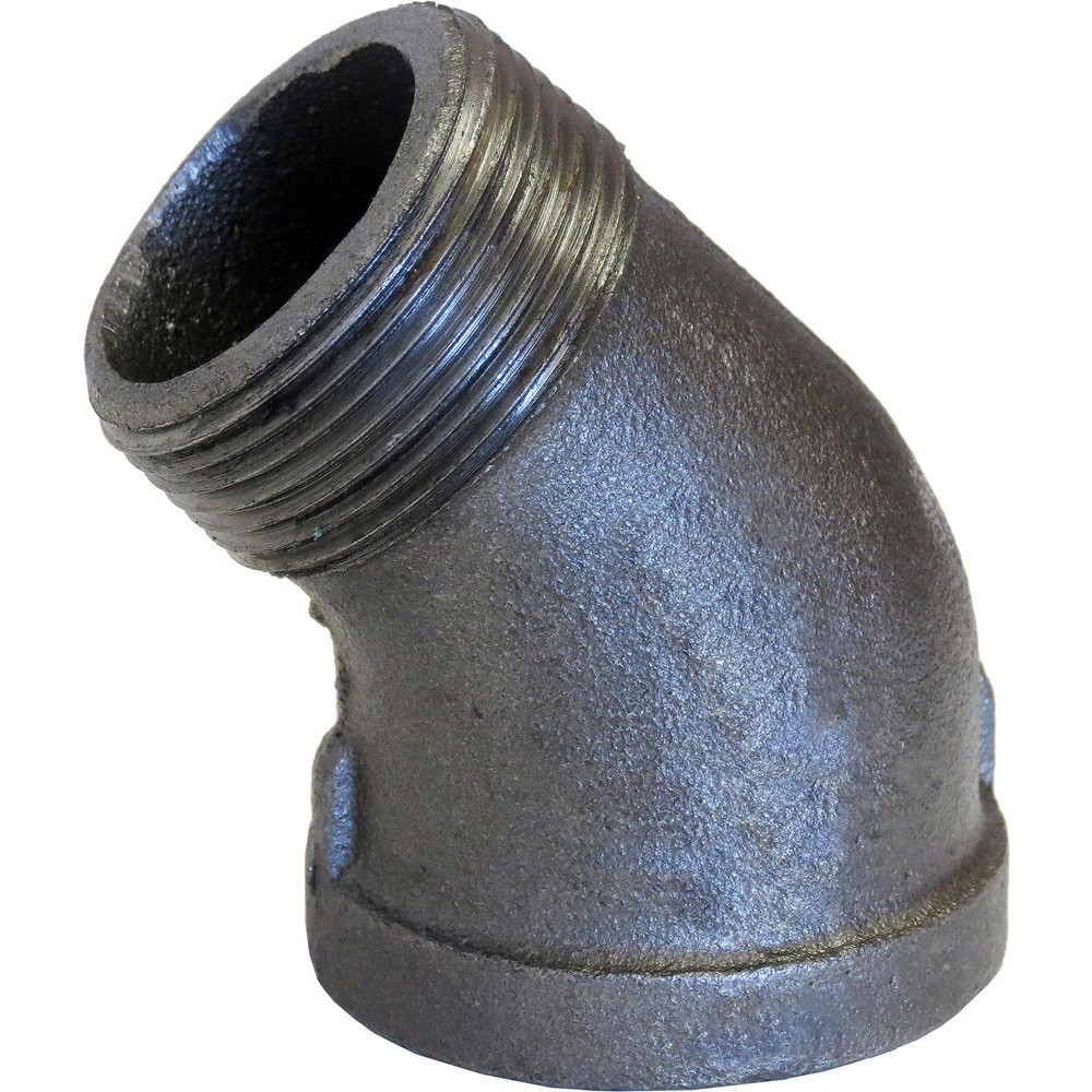 USA Industrials ZUSA-PF-20601 Black Pipe Fittings; Fitting Type: Street Elbow ; Fitting Size: 1" ; End Connections: NPT ; Material: Iron ; Classification: 300 ; Fitting Shape: 450 Elbow