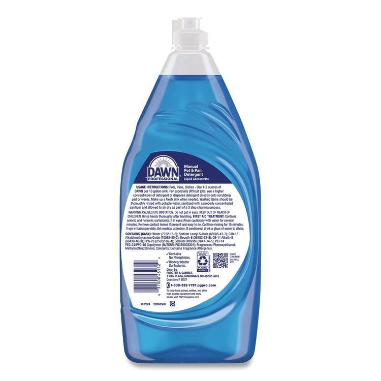 PROCTER & GAMBLE Dawn® Professional 45112CT Manual Pot/Pan Dish Detergent, 38 oz Bottle, 8/Carton