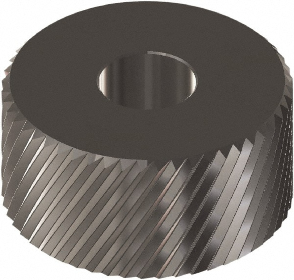 MSC KMRX230N Beveled Face Knurl Wheel: 3/4" Dia, 90 ° Tooth Angle, 30 TPI, Diagonal, Cobalt