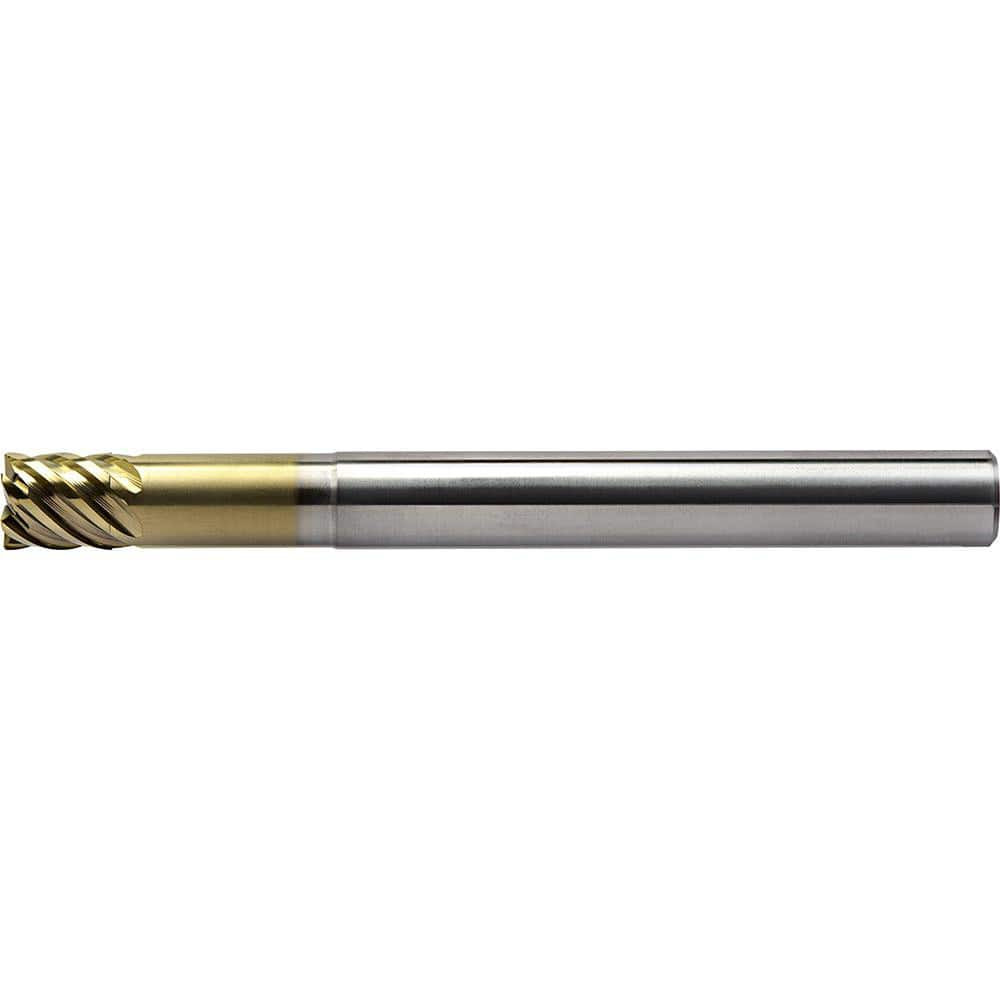 US Union Tool 2296805 Corner Radius End Mill: 8.00 mm Dia, 8.00 mm LOC, 45 deg Helix, Hardmax Coated, Corner Radius End, Centercutting Series HHRS