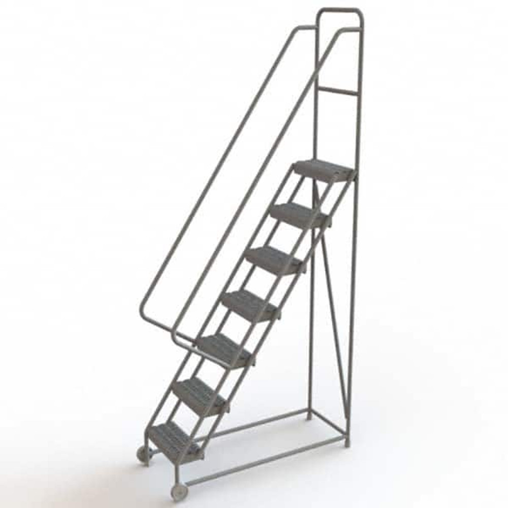 TRI-ARC KDTF107162 Steel Rolling Ladder: 7 Step