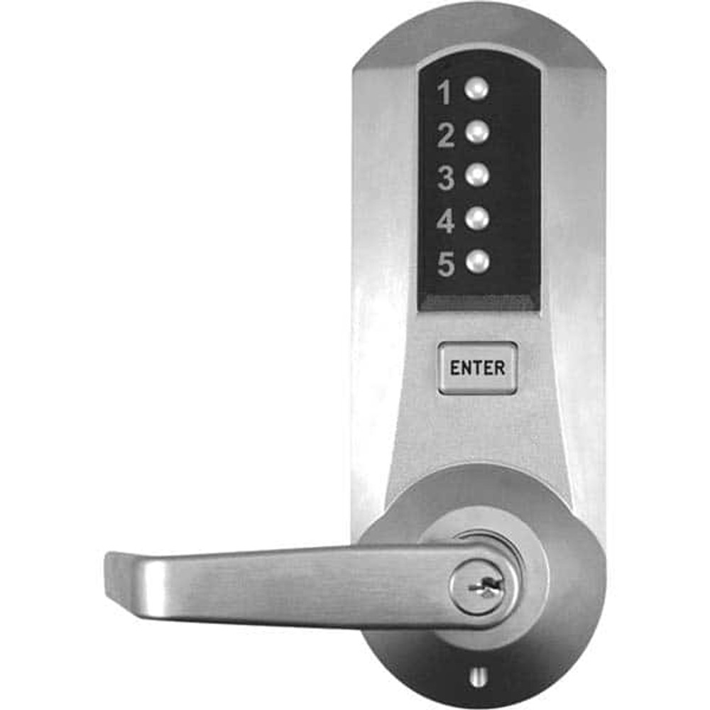 Simplex 5031XKWL-26D-41 Lever Locksets; Type: Push-button Lock; Door Thickness: 1-3/4; Back Set: 2-3/4; For Use With: Commercial Doors; Finish/Coating: Satin Chrome; Material: Steel; Material: Steel; Door Thickness: 1-3/4; Lockset Grade: Grade 1; Cyl