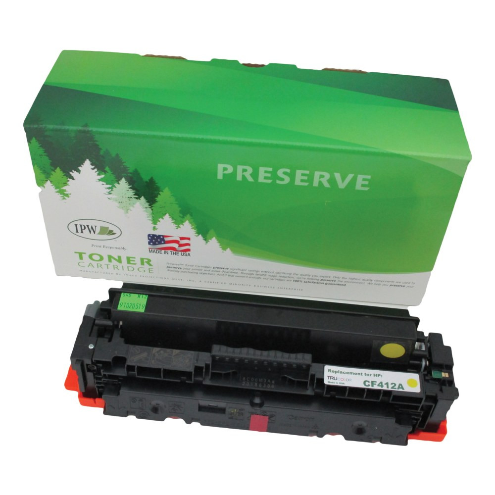 IMAGE PROJECTIONS WEST, INC. IPW Preserve 545-A12-ODP  Remanufactured Yellow Toner Cartridge Replacement For HP 410A, CF412A, 545-A12-ODP