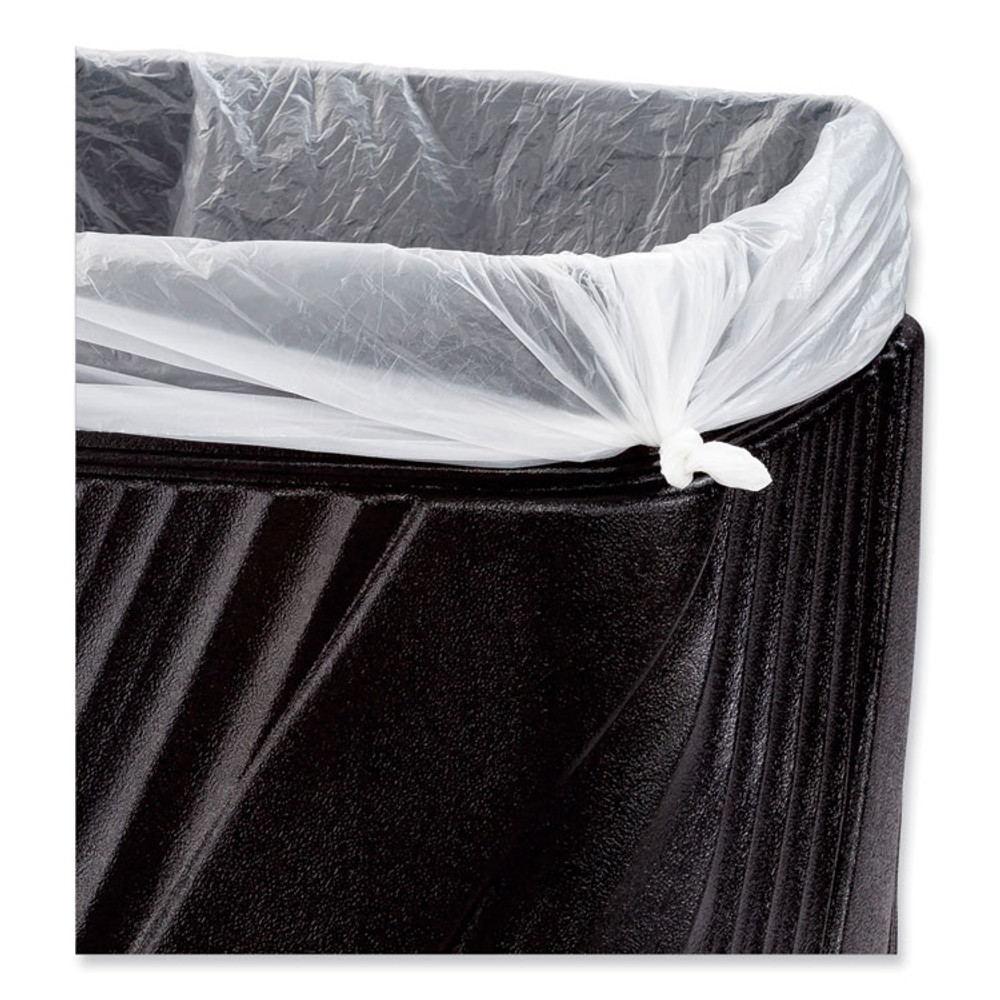 SAFCO PRODUCTS 9372BL Twist Waste Receptacle with Open Top, 32 gal, Steel, Black
