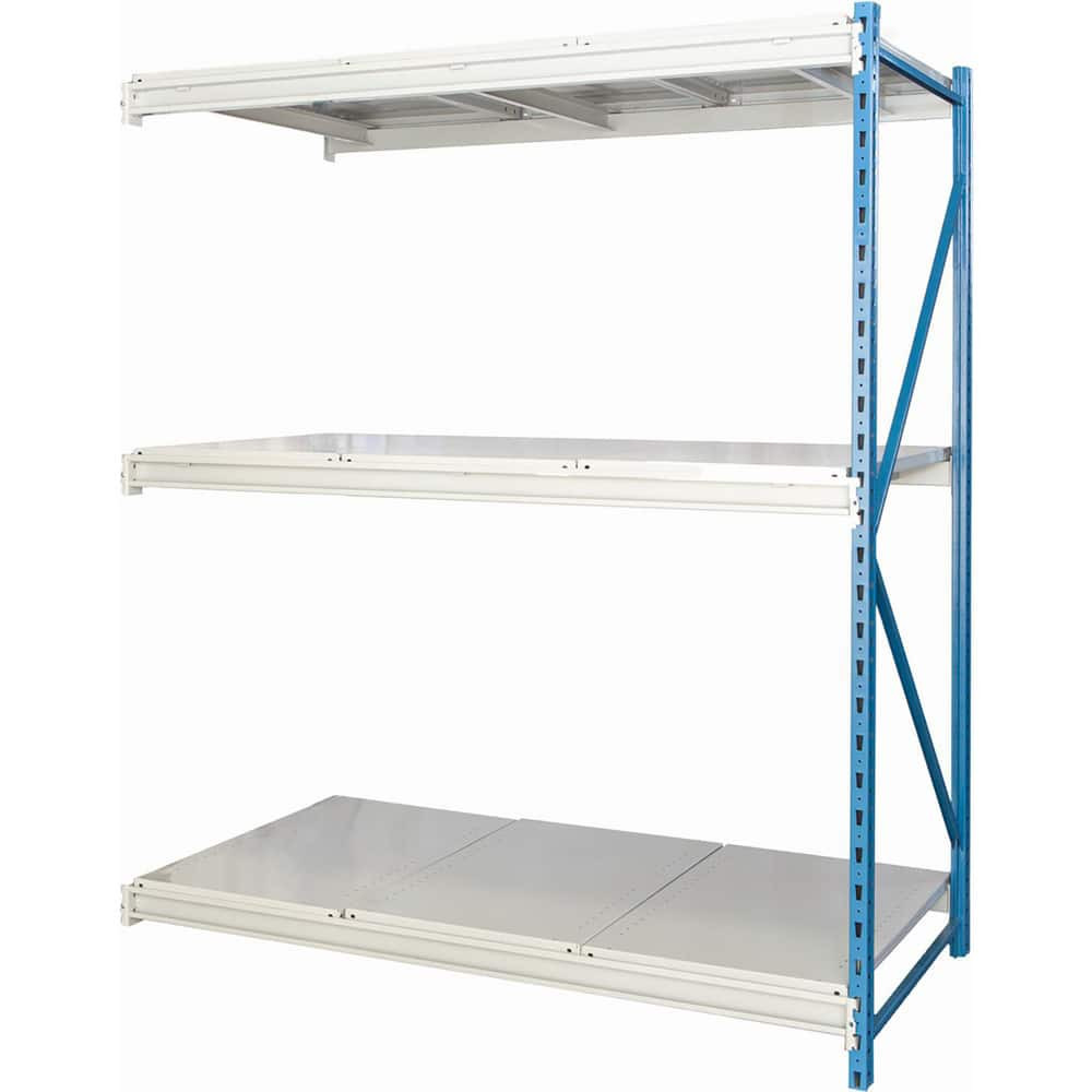 Hallowell HBR723687-3A-S- Storage Racks; Rack Type: Bulk Rack Add-On ; Overall Width (Inch): 72 ; Overall Height (Inch): 87 ; Overall Depth (Inch): 36 ; Material: Steel ; Color: Light Gray; Marine Blue